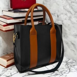 Classic Structured Tote Bag with Shoulder Strap